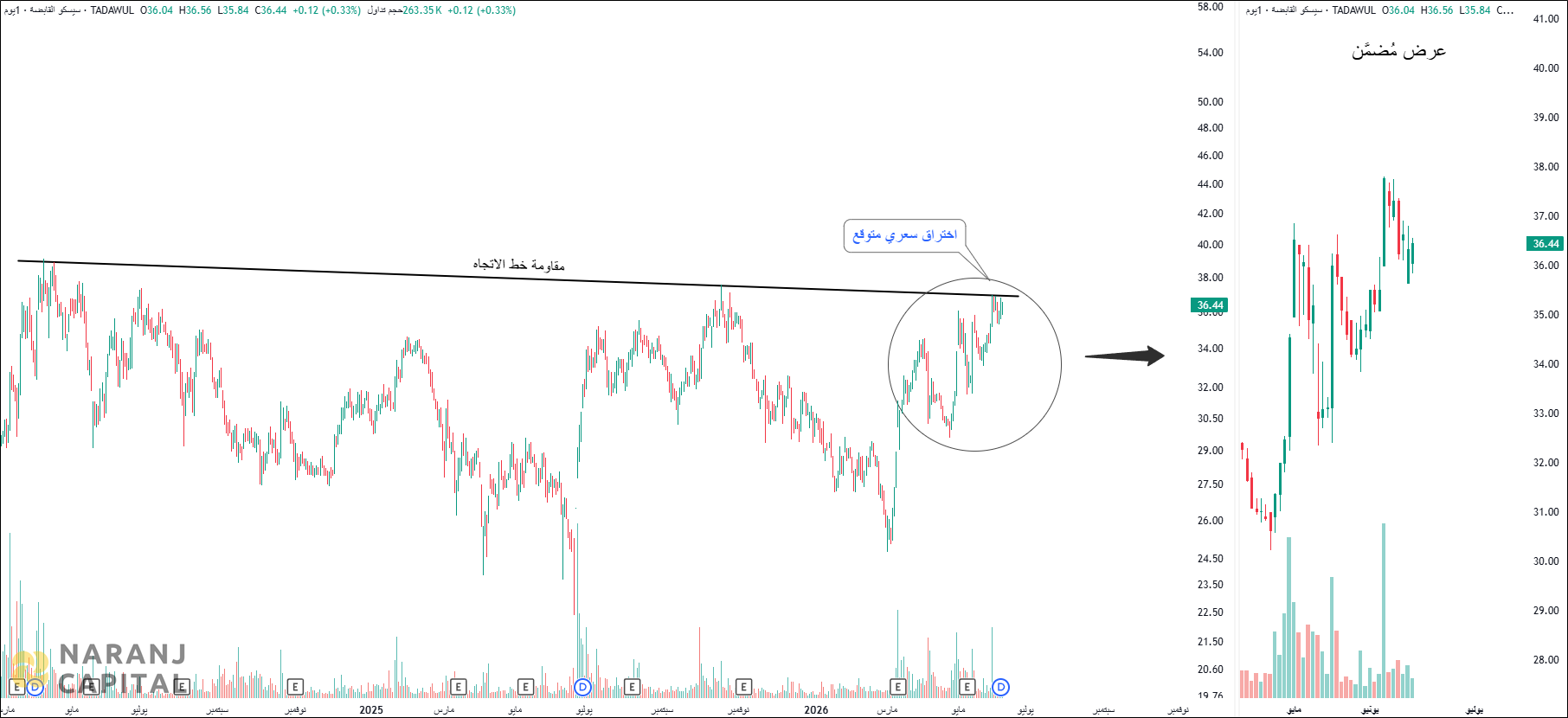 Sustained Infrastructure Holding - Technical Analysis chart on Daily Price and Volume